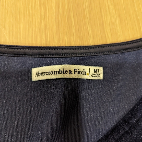 Elegant Navy Velvet Dress Medium Tall - Picture 5 of 6